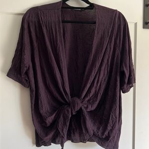 Purple lightweight “shrug” great with sleeveless tops.